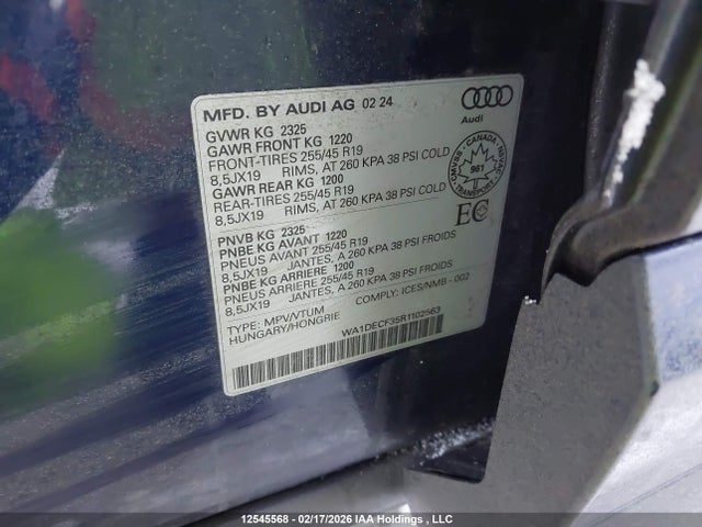 WA1DECF35R1102563 Audi Q3 45 Komfort