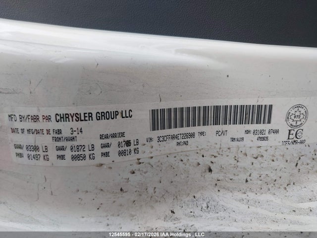 Fiat 500 2014 3C3CFFAR4ET226908 Image 9