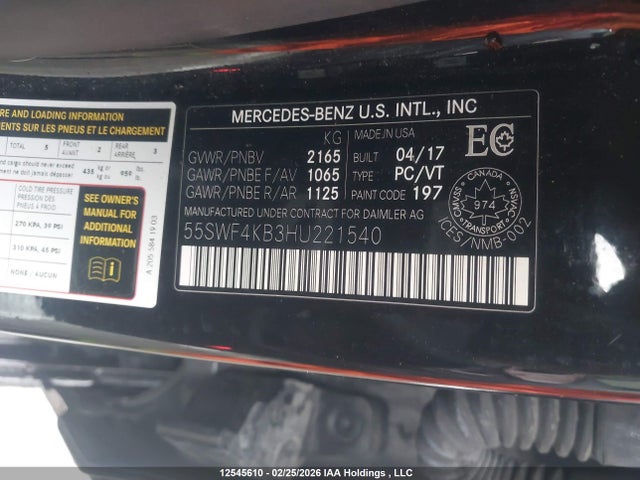 55SWF4KB3HU221540 Mercedes-Benz C 300 4matic