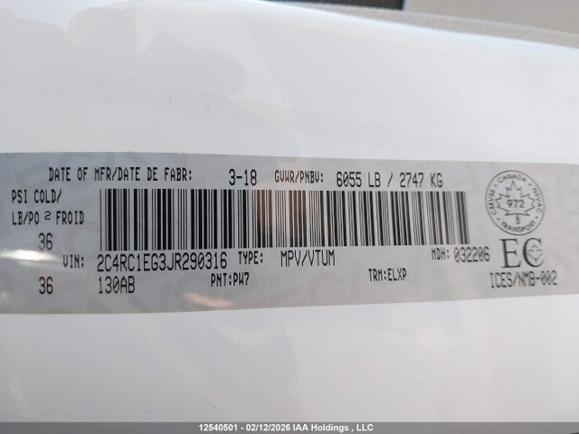 2C4RC1EG3JR290316 Chrysler Pacifica Touring-l
