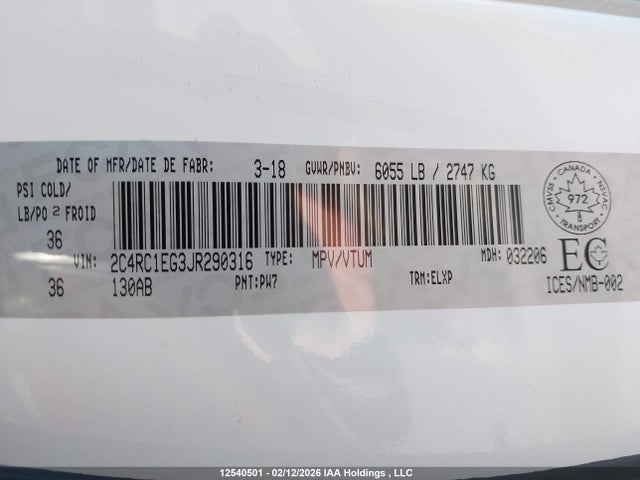 2C4RC1EG3JR290316 Chrysler Pacifica Touring-l