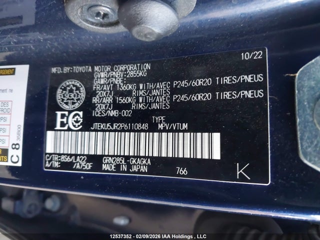 JTEKU5JR2P6110848 Toyota 4runner