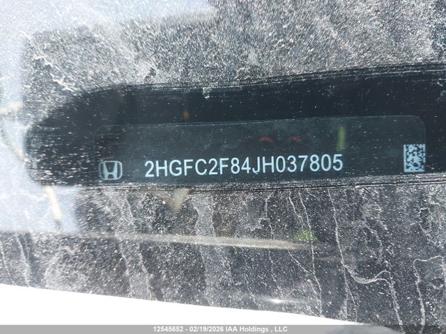 2018 Honda Civic მანქანა იყიდება აუქციონზე, vin: 2HGFC2F84JH037805, აუქციონის ნომერი: 12545652