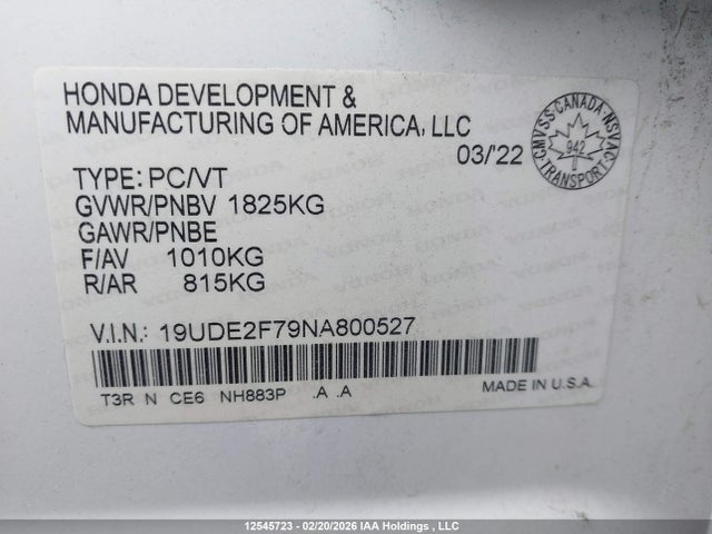 19UDE2F79NA800527 Acura Ilx Premium
