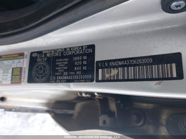 Aukcja sprzedaży 2013 Kia Rio Ex/lx/lx+/sx, vin: KNADM4A37D6263009, numer aukcji: 12545794