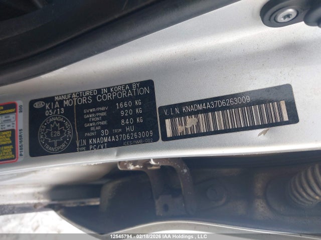 Aukcja sprzedaży 2013 Kia Rio Ex/lx/lx+/sx, vin: KNADM4A37D6263009, numer aukcji: 12545794