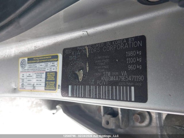 KIA Optima Lx 2014 KNAGM4A79E5471190 Image 9