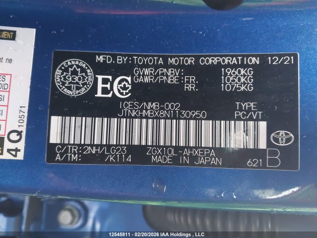 JTNKHMBX8N1130950 Toyota C-hr Limited