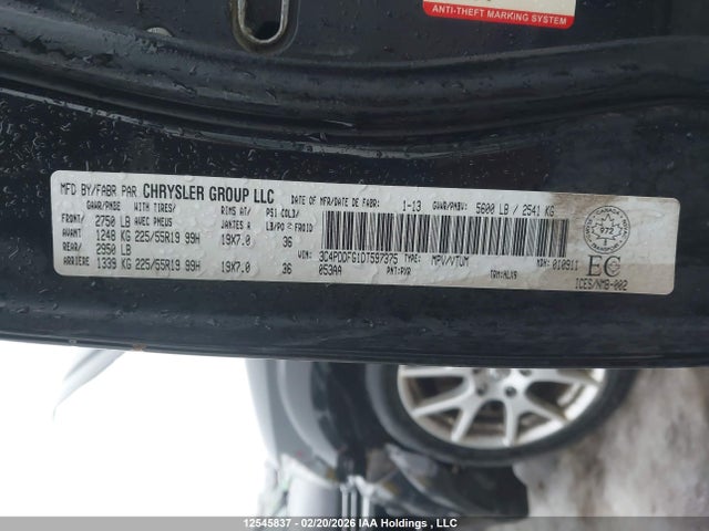 12545837 :رقم المزاد ، 3C4PDDFG1DT597375 vin ، 2013 Dodge Journey R/t مزاد بيع