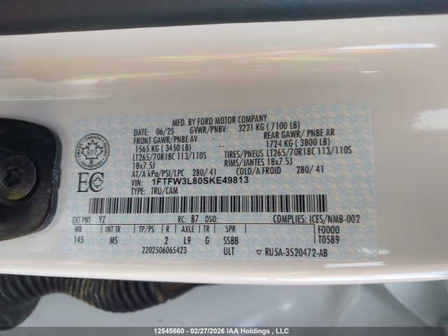 1FTFW3L80SKE49813 Ford F150 Xlt