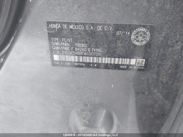 3HGGK5H88FM100709 Honda Fit Ex/exl