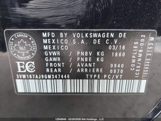 Volkswagen Jetta 2016 3VW167AJ9GM347446 Image 18