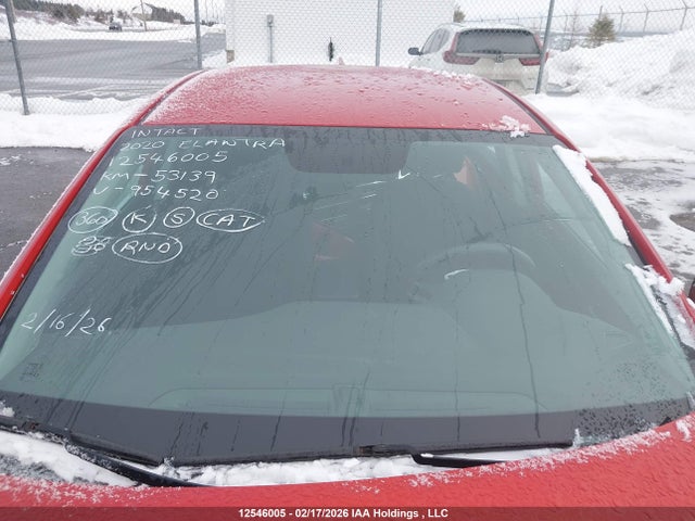 12546005 :رقم المزاد ، KMHD84LF2LU954520 vin ، 2020 Hyundai Elantra Sel/value/limited مزاد بيع