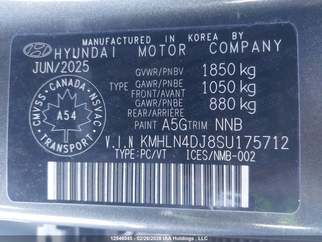KMHLN4DJ8SU175712 Hyundai Elantra Limited