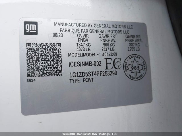 1G1ZD5ST4PF253290 Chevrolet MALIBU LT