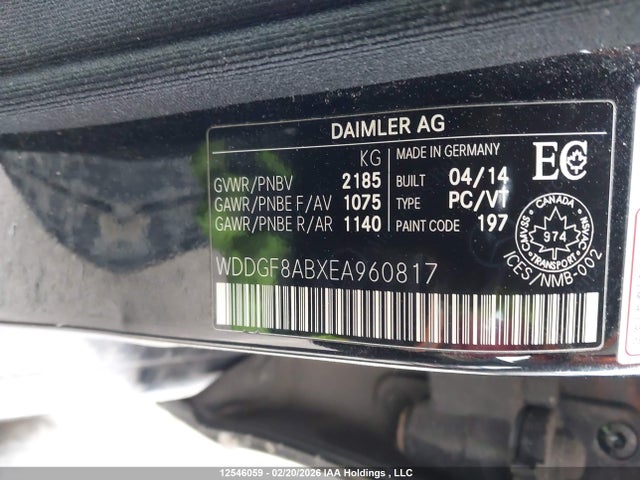 Aukcja sprzedaży 2014 Mercedes-benz C 300 4matic, vin: WDDGF8ABXEA960817, numer aukcji: 12546059