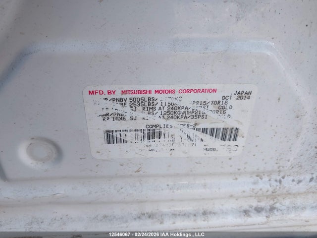 Aukcja sprzedaży 2015 Mitsubishi Outlander, vin: JA4JZ3AX3FZ601571, numer aukcji: 12546067