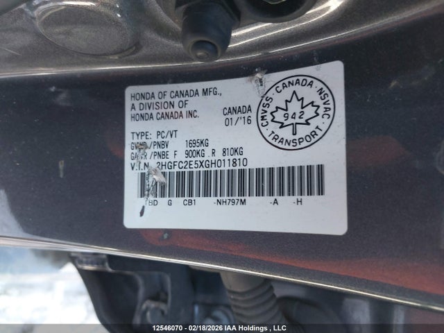 2HGFC2E5XGH011810 Honda Civic Lx