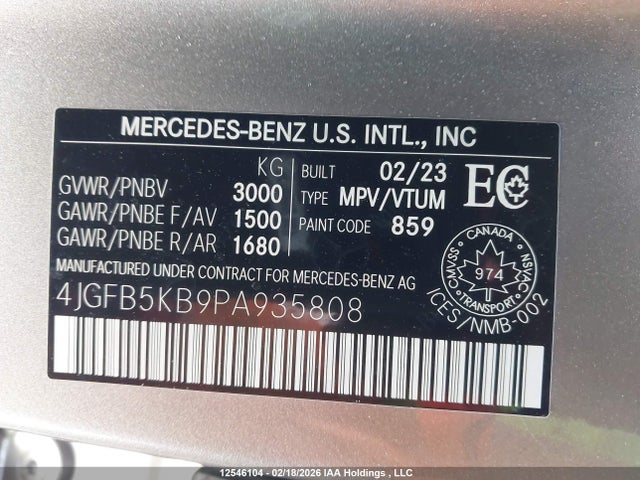 4JGFB5KB9PA935808 Mercedes-Benz Gle 450 Coupe 4matic