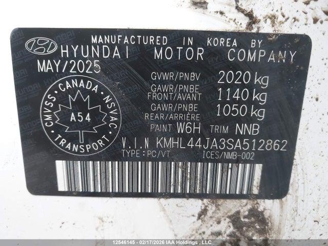 2025 Hyundai Sonata Preferred-trend მანქანა იყიდება აუქციონზე, vin: KMHL44JA3SA512862, აუქციონის ნომერი: 12546145