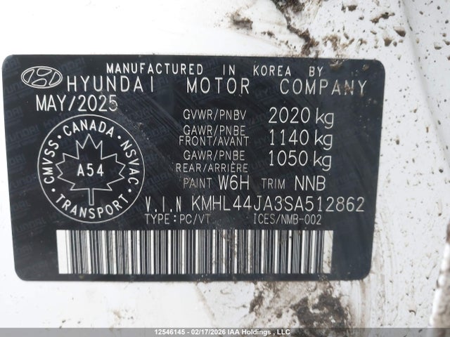 2025 Hyundai Sonata Preferred-trend მანქანა იყიდება აუქციონზე, vin: KMHL44JA3SA512862, აუქციონის ნომერი: 12546145