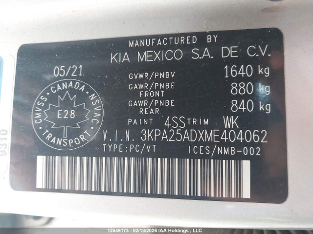 KIA Rio 2021 3KPA25ADXME404062 Image 18