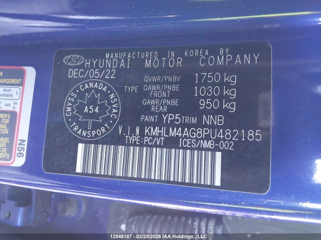 Aukcja sprzedaży 2023 Hyundai Elantra Preferred Ivt, vin: KMHLM4AG8PU482185, numer aukcji: 12546187