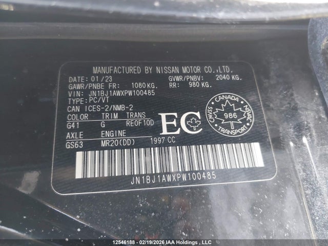 Продаж на аукціоні авто 2023 Nissan Qashqai, vin: JN1BJ1AWXPW100485, номер лоту: 12546188