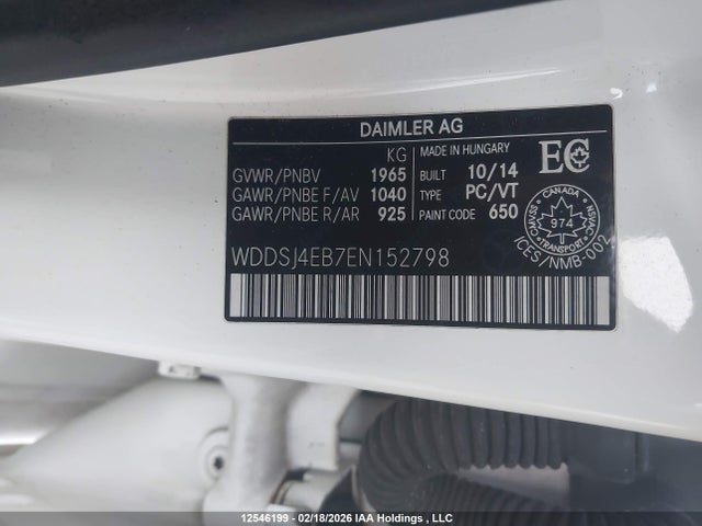 Mercedes-Benz CLA 250 2014 WDDSJ4EB7EN152798 Image 9