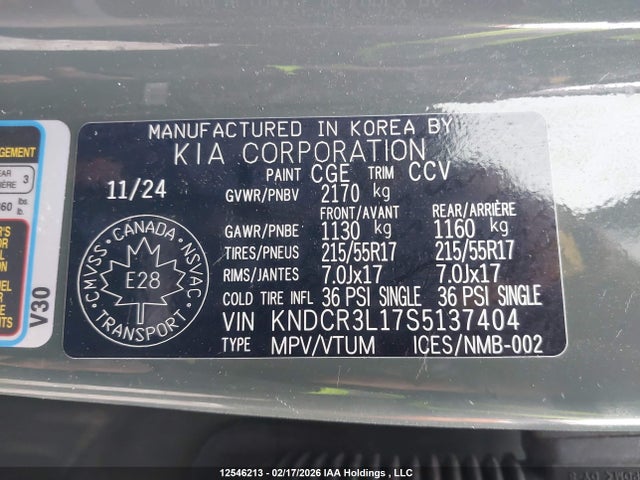 KNDCR3L17S5137404 KIA Niro Ev Wind/wind+