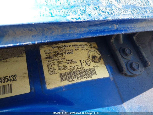 Продаж на аукціоні авто 2009 Nissan Versa S/sl, vin: 3N1BC13E79L485432, номер лоту: 12546225