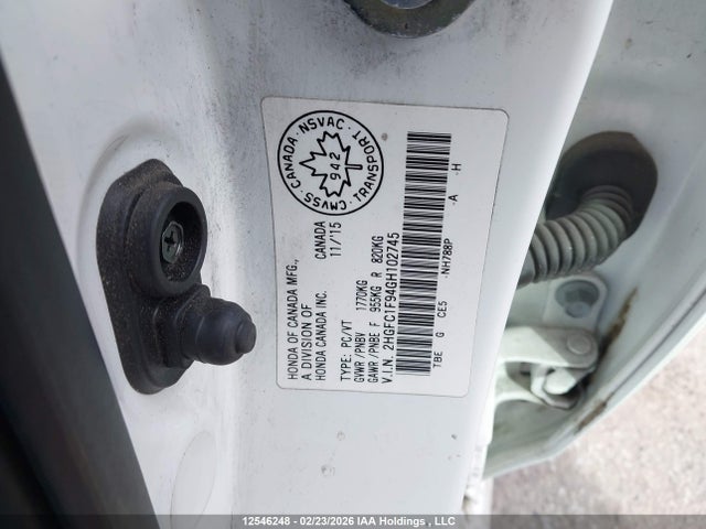 2HGFC1F94GH102745 Honda Civic