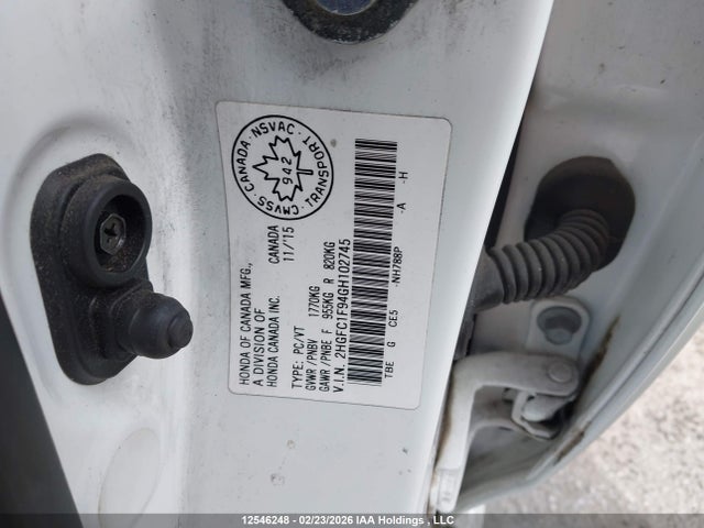 2HGFC1F94GH102745 Honda Civic