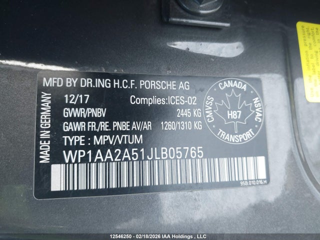 Porsche Macan Sport Edition 2018 WP1AA2A51JLB05765 Image 9