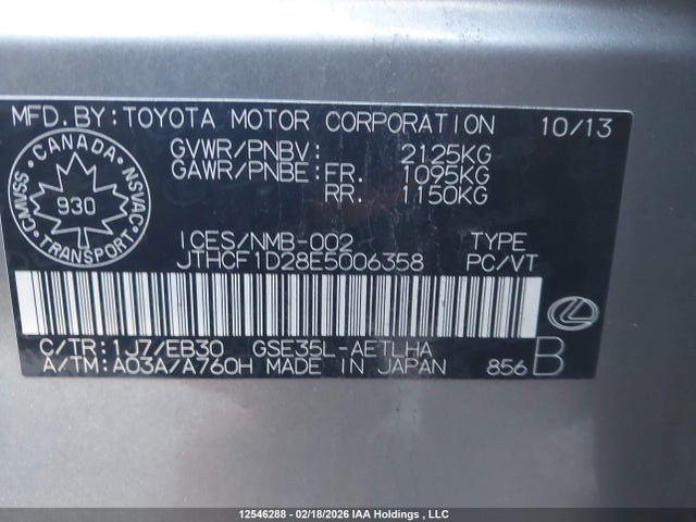 JTHCF1D28E5006358 Lexus IS 250