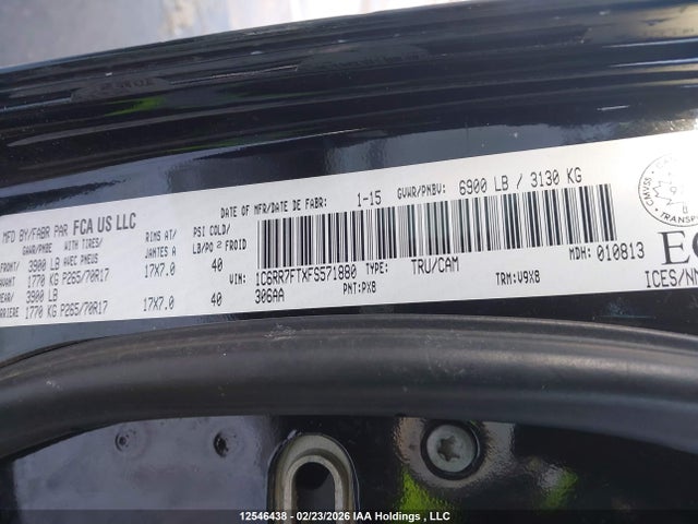 Aukcja sprzedaży 2015 Ram 1500 St, vin: 1C6RR7FTXFS571880, numer aukcji: 12546438