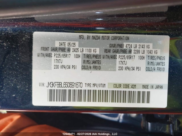 Mazda Cx-5 Gx 2025 JM3KFBBL6S0691670 Image 9