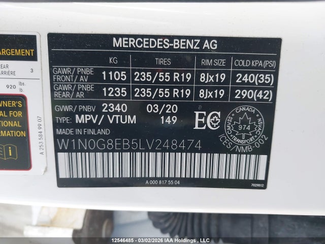 W1N0G8EB5LV248474 Mercedes-Benz Glc 300 4matic