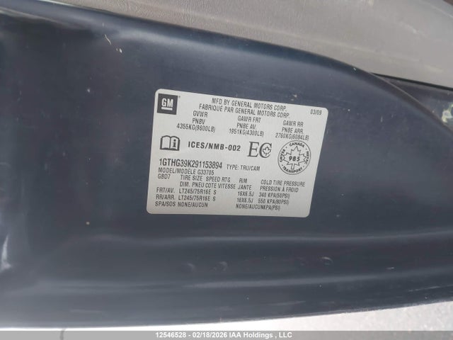 Продажа на аукционе авто 2009 Gmc Savana G3500, vin: 1GTHG39K291153894, номер лота: 12546528