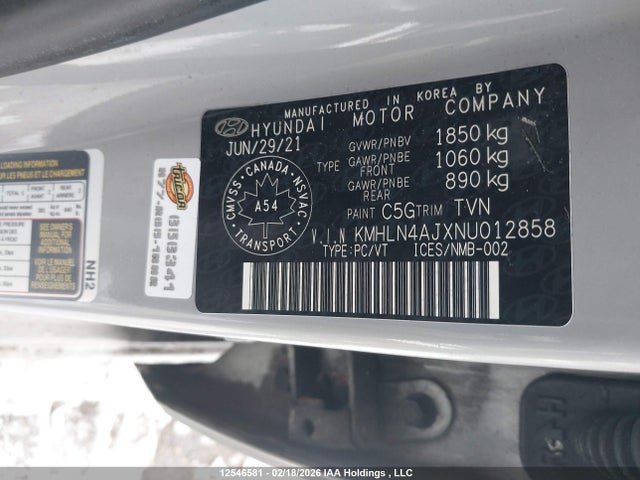 KMHLN4AJXNU012858 Hyundai Elantra Limited
