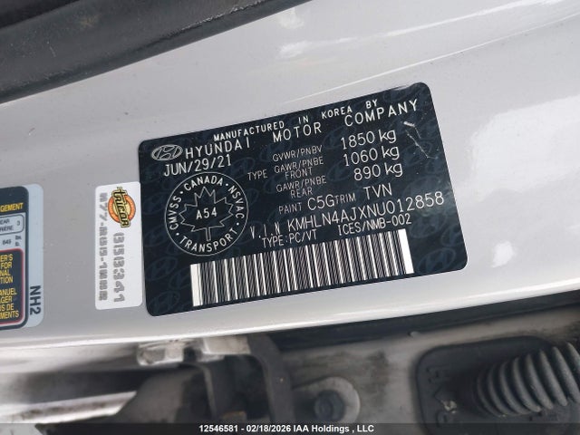 KMHLN4AJXNU012858 Hyundai Elantra Limited