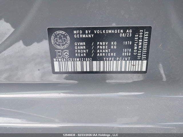 WVWGA7CD1RW121892 Volkswagen GTI S
