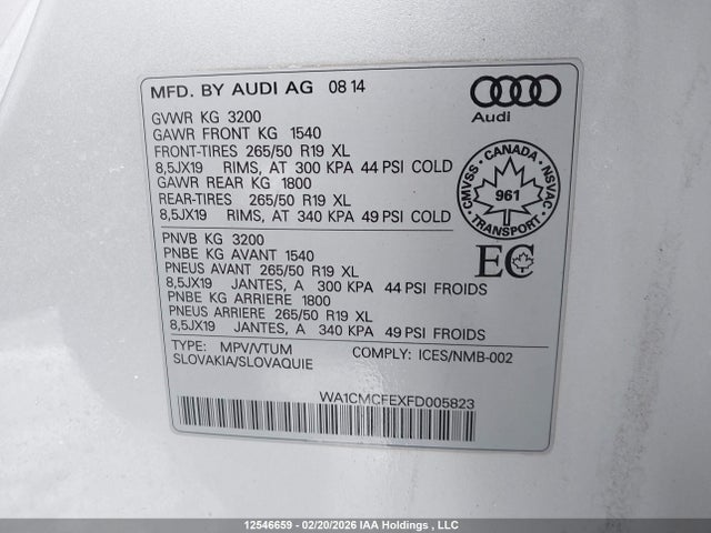 WA1CMCFEXFD005823 Audi Q7 3.0 Tdi Progressiv