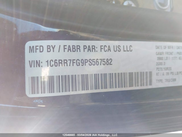 1C6RR7FG9PS567582 RAM 1500 Classic Tradesman