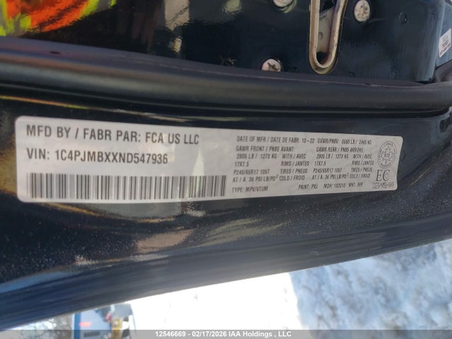 1C4PJMBXXND547936 Jeep Cherokee Trailhawk