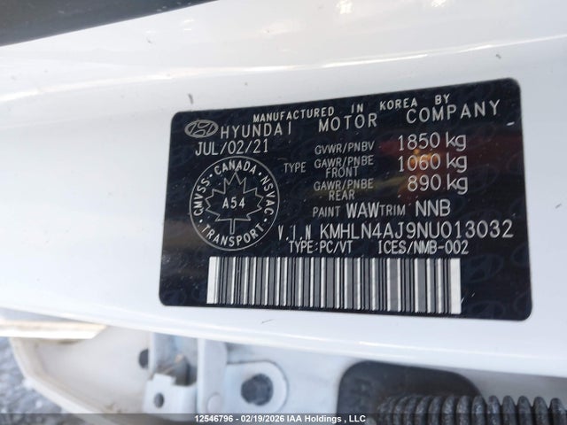 KMHLN4AJ9NU013032 Hyundai ELANTRA HYBRID