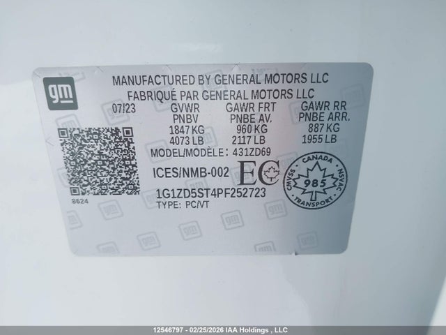 1G1ZD5ST4PF252723 Chevrolet Malibu