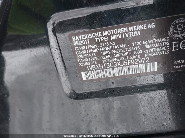 WBXHT3C3XJ5F92972 BMW X1 Xdrive28i