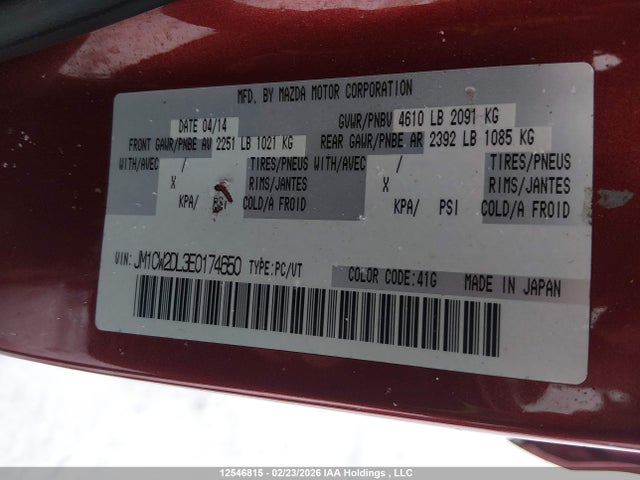 Mazda MAZDA5 2014 JM1CW2DL3E0174650 Image 9