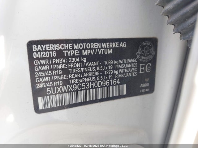 5UXWX9C53H0D96164 BMW X3 Xdrive28i